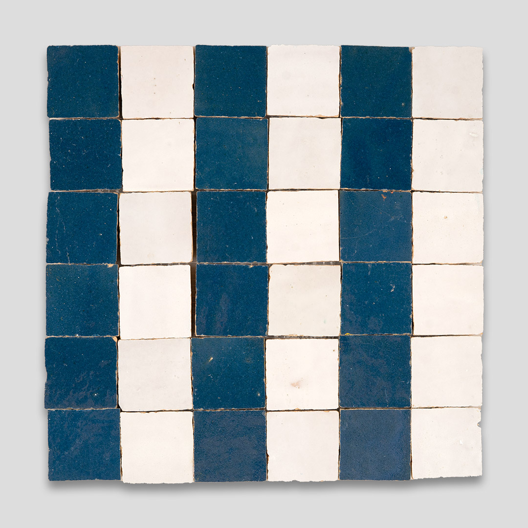 Moroccan Blue Marine Stripes Zellige Tile Otto Tiles Design