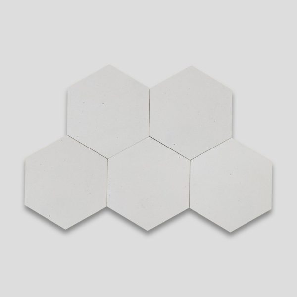 Pure White Hexagon Encaustic Cement Tile