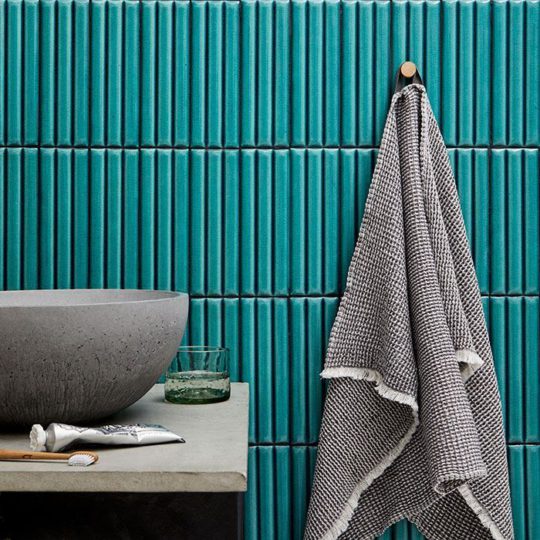 Bamboo Turquoise Ceramic Tile