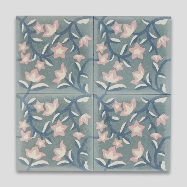 Blue Ivy Encaustic Cement Tile