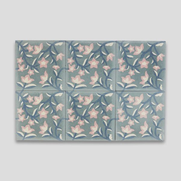 Blue Ivy Encaustic Cement Tile