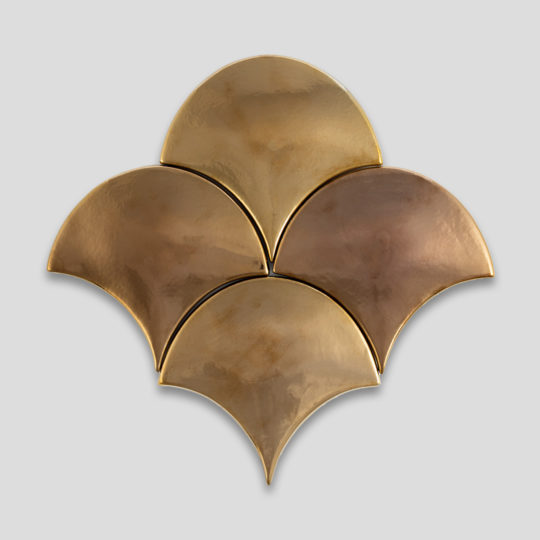 Fish Scale Bronze 3D Ceramic Tile
