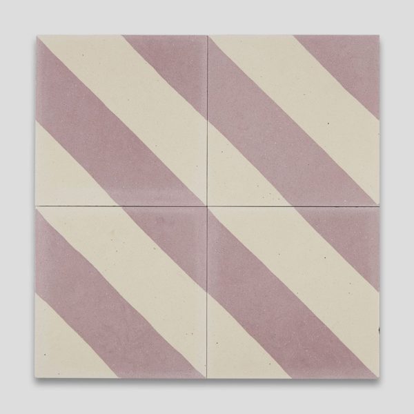 Cross Stripe Pink 602 Encaustic Cement Tile