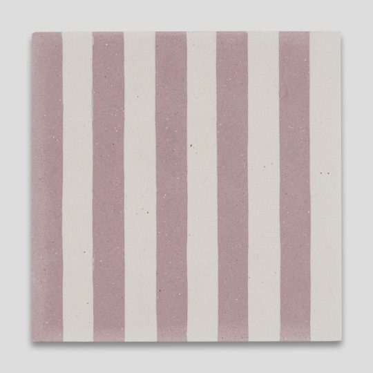 Dirty Pink Stripes Encaustic Cement Tile