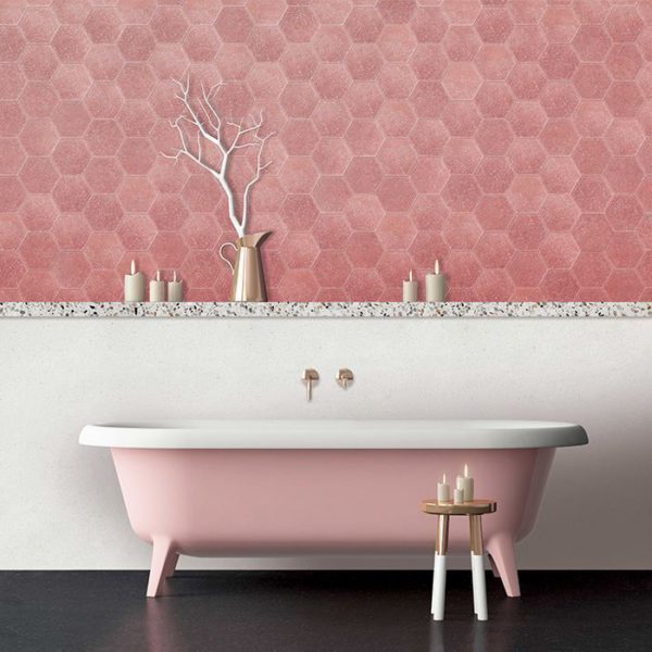 Hex Plain Candy Hexagon Encaustic Cement Tile