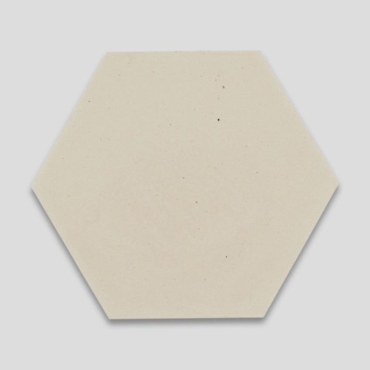 Hex Plain Cream Hexagon Encaustic Cement Tile
