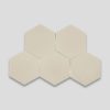 Hex Plain Cream Hexagon Encaustic Cement Tile