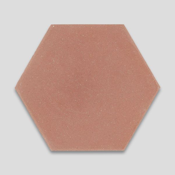 Hex Plain Peach Hexagon Encaustic Cement Tile