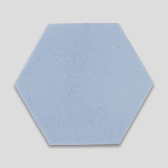 Hex Plain Sky Blue Hexagon Encaustic Cement Tile