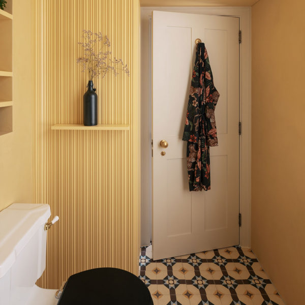 petra encaustic cement tiles yellow bathroom