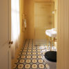 petra encaustic cement tiles bathroom floor yellow bathroom