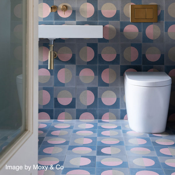 sea sparkle bathroom colourful pattern tiles mount pleasant hannah darby web