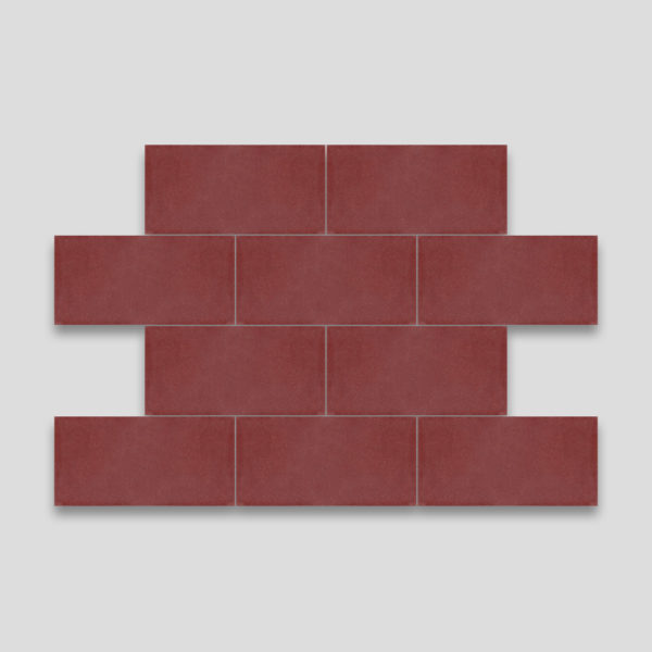 Red Rectangle Encaustic Cement Tile