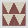 Burgundy Pyramid Encaustic Cement Tile