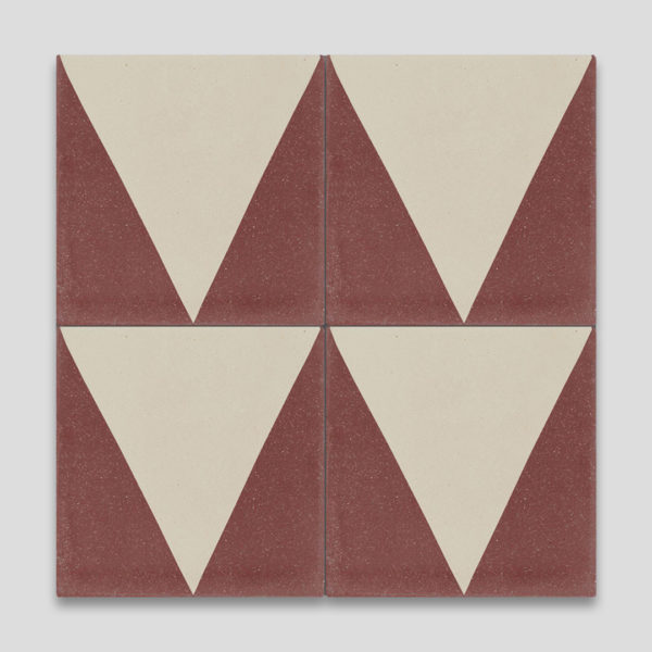 Burgundy Pyramid Encaustic Cement Tile