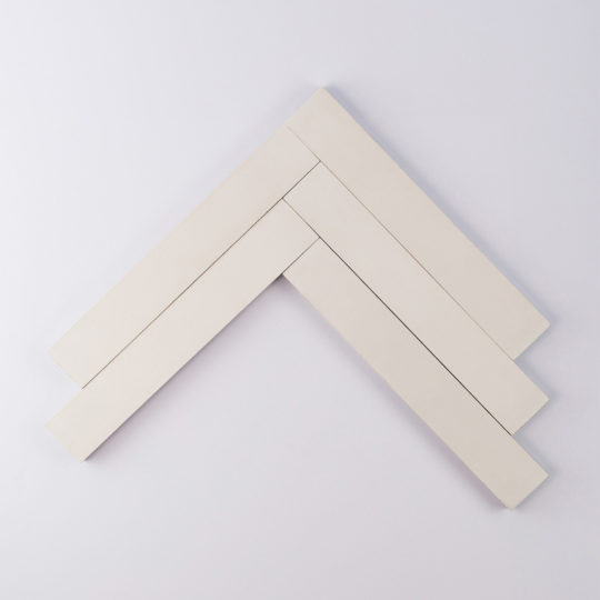 Dirty White Herringbone Cement Tile
