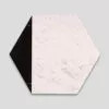 Hex Black Caret Signature Marble Collection Tile