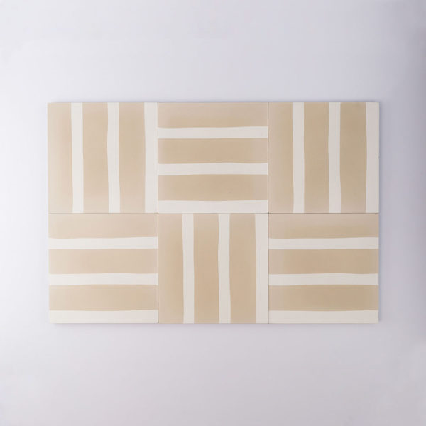 Earth Stripes Slim Line Encaustic Cement Tile