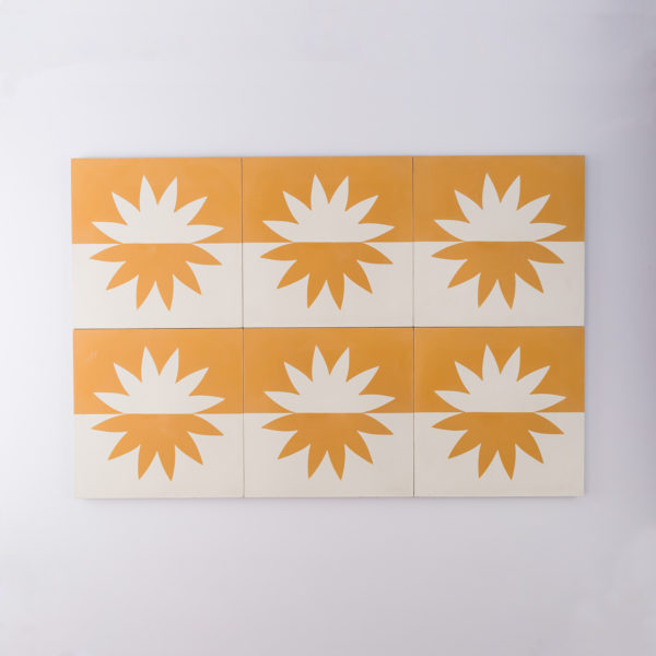 Sunny Mustard Slim Line Encaustic Cement Tile